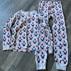 Hanna Andersson Gnome Long John PJs Pajamas Size 130 US 8 Xmas Matching